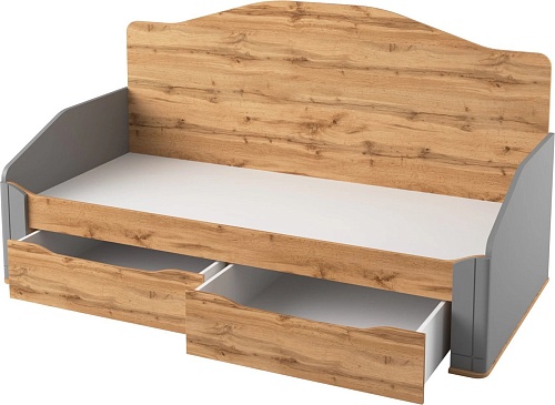 Кровать-тахта Involux Sale 90x200 с ящиками км0144 (серый шифер/дуб натюрель)