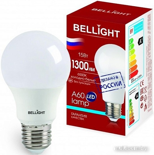 Светодиодная лампочка Bellight A60 15W 6500К E27