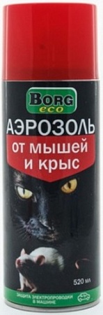 Аэрозоль против вредителей Borg Eco аэрозоль от мышей и крыс 500 мл