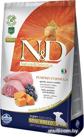 Корм для собак Farmina Grain Free Pumpkin Lamb & Blueberry Puppy Mini 0.8 кг