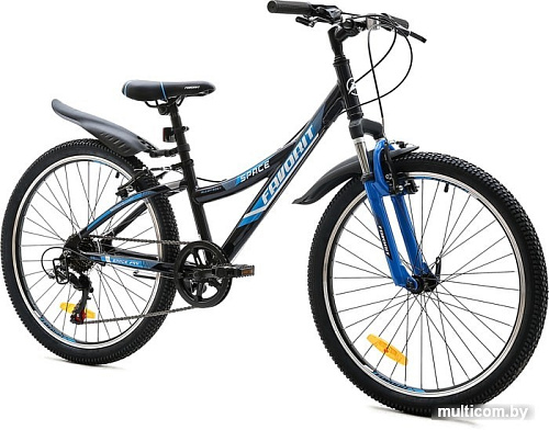 Велосипед Favorit Space 24 V 2020 (черный/синий)