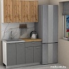 Готовая кухня ЭлиГард Lion 1.2 (дуб натуральный/дымчатый алмаз/дуб бунратти)