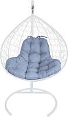 Подвесное кресло M-Group XL 11120109 (белый ротанг/серая подушка)