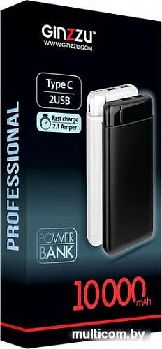 Портативное зарядное устройство Ginzzu GB-3975B (белый)