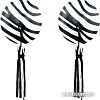 Украшение на грудь Lovetoy Reusable Zebra Round Tassel Nipple Pasties LV763010 (черный)