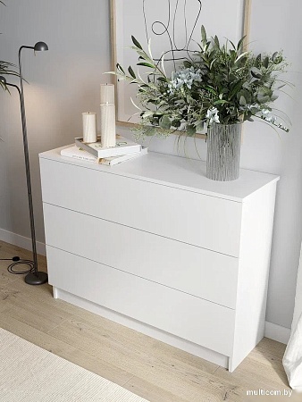 Комод Горизонт Нео 1050 3 ящика (белый)