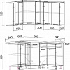 Угловая кухня Интерлиния Мила Лайт 1.2x1.5 (дуб золотой)