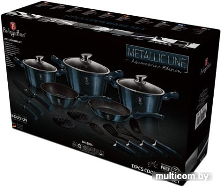 Набор кастрюль Berlinger Haus Aquamarine Metallic BH-6164