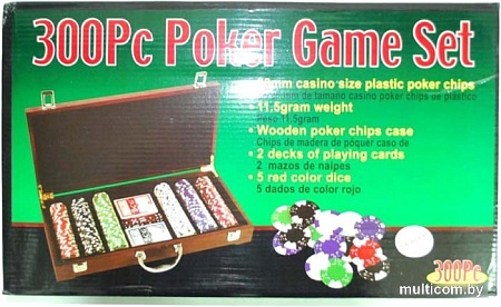 Настольная игра Zez Набор для покера в чемодане 300 фишек с номиналом 6643-B1