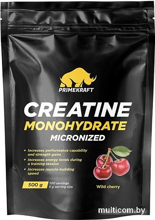 Моногидрат креатина Prime Kraft Monohydrate Micronized (500г, дикая вишня)
