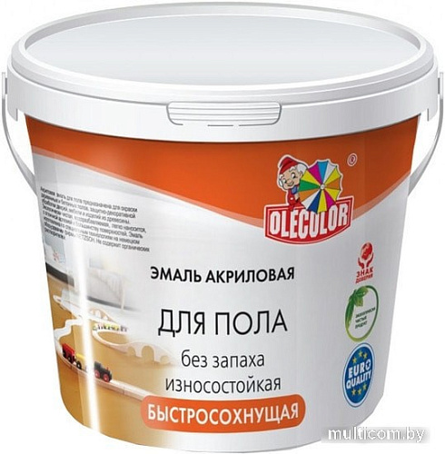 Эмаль Olecolor Акриловая для пола 1 кг (желто-коричневый)