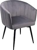Стул AksHome Melon (серый велюр/черный)