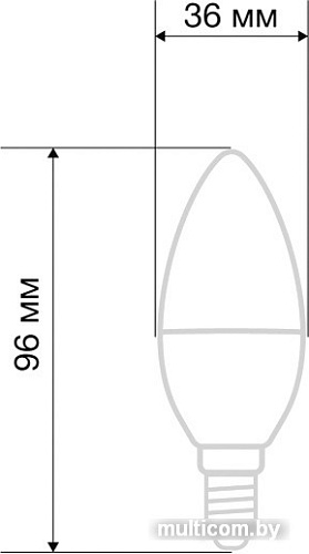Светодиодная лампочка Rexant Свеча (CN) 9.5Вт E14 903Лм 2700K теплый свет 604-023