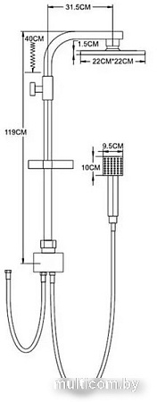 Душевая система Wisent WP3500-2