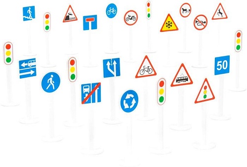 Развивающая игрушка Полесье Дорожные знаки 64219