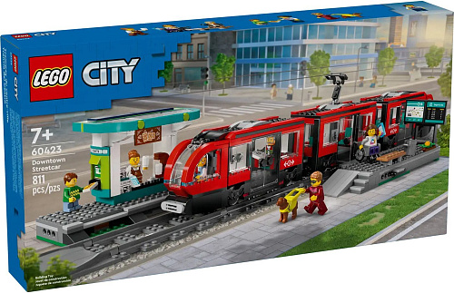 Конструктор LEGO City 60423 Трамвай и станция в центре города