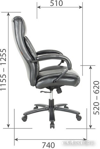 Офисное кресло CHAIRMAN CH400 (экокожа черный)