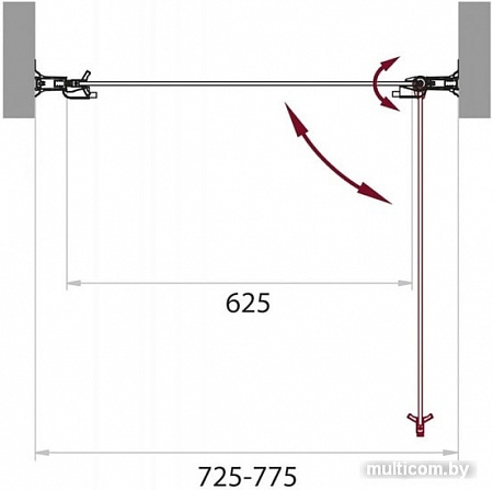 Душевая дверь BelBagno SELA-B-1-75-C-Cr