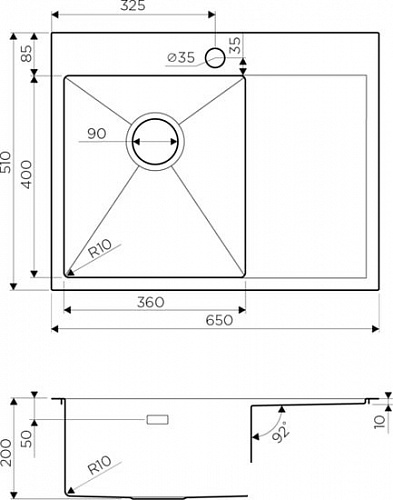 Кухонная мойка Omoikiri Akisame 65-GM-L