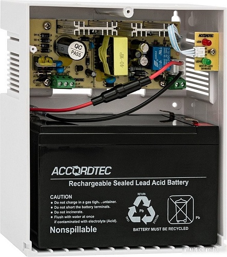 Источник бесперебойного питания AccordTec ББП-60 исп. 1 (пластик белый)