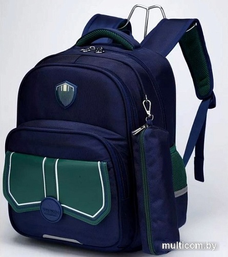 Школьный рюкзак Sun Eight SE-22005 (темно-синий/зеленый)