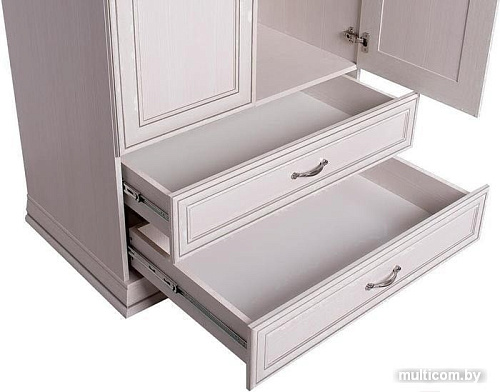 Шкаф распашной Anrex Tiffany 2DG2S Вудлайн Кремовый