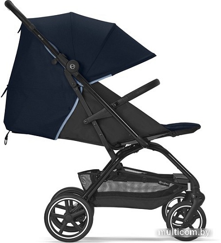 Коляска прогулочная «книга» Cybex New Melio Carbon с дождевиком (moon black)