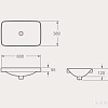Умывальник Maxonor Pure Life Futuro PL-SK406C3-18 (6038) накладной (белый глянец)
