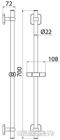 Душевая штанга IDDIS Bild BIL7000i17
