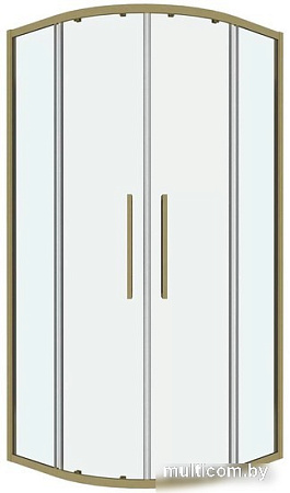 Душевой уголок Grossman Cosmo 100x100x195 301.K33.02.1010.32.00 (золото сатин/прозрачное стекло)