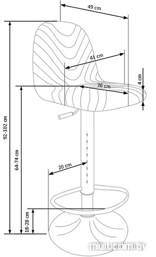 Стул Halmar H-82 (серый)