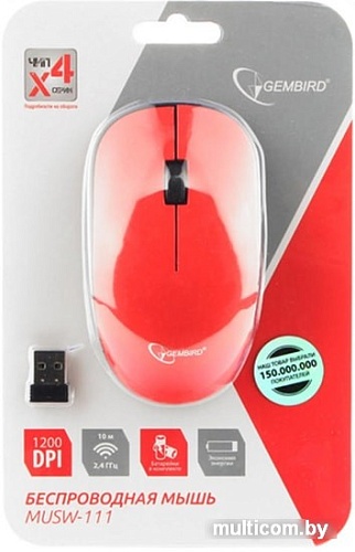 Мышь Gembird MUSW-111-RG