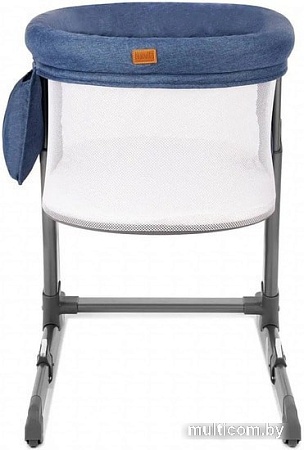 Приставная детская кроватка Nuovita Accanto Bonta (темно-синий лен)