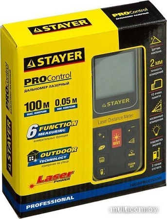 Лазерный дальномер Stayer Professional ProControl SDL-100 34959