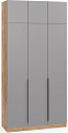 Шкаф распашной Soma Lord Black 3-х створчатый 120x240 (дуб крафт золотой/серый)