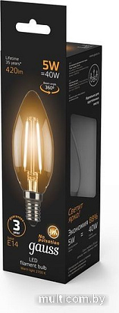 Светодиодная лампочка Gauss E14 5Вт 2700К 103801105 (10 шт)