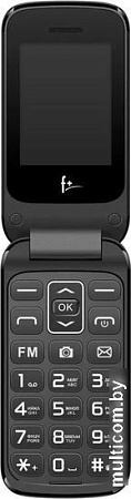 Кнопочный телефон F+ Flip 240 (черный/красный)