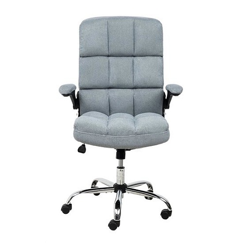 Кресло AksHome Caesar Chrome (вельвет, серый)