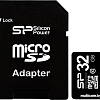 Карта памяти Silicon-Power microSDHC (Class 10) 32GB + адаптер (SP032GBSTH010V10-SP)