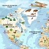 Фотообои Citydecor Детская Карта мира 343 500x260
