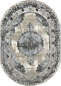 Ковер для жилой комнаты Bossan Rome D074A-GRI-BEJ-OVAL (2x2.9)