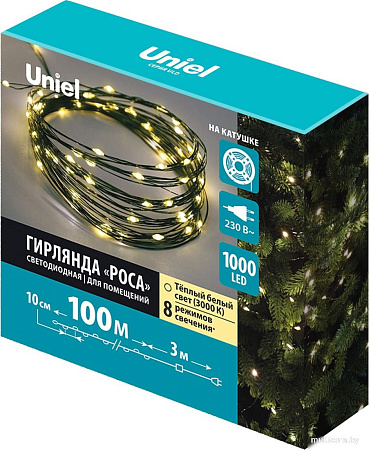 Новогодняя гирлянда Uniel Роса ULD-S10000-1000/DGA UL-00012089 (теплый белый)