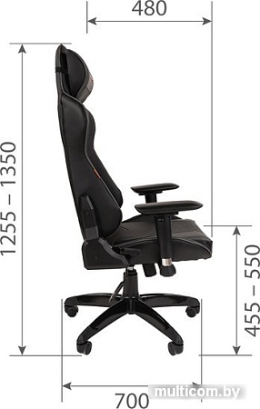 Кресло CHAIRMAN Game 44 (черный/оранжевый)