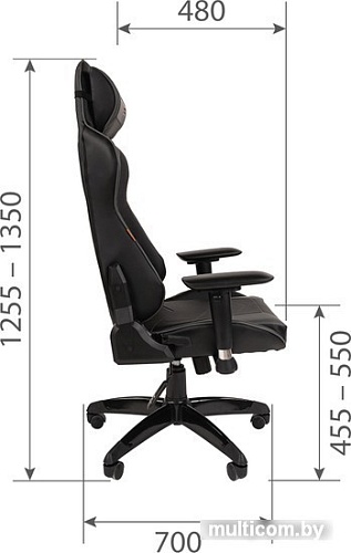 Кресло CHAIRMAN Game 44 (черный/оранжевый)