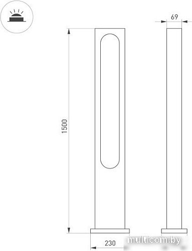 Фонарный столб Arlight LGD-MUSE-BOLL-H1500-18W Warm3000 035395