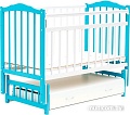 Детская кроватка Bambini 02 (белый/голубой)