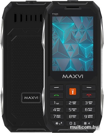 Кнопочный телефон Maxvi T101 (черный)