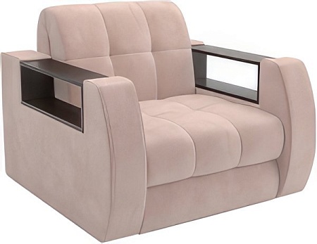 Кресло-кровать Мебель-АРС Барон №3 (микровельвет, бежевый кордрой)