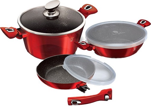 Набор кастрюль Berlinger Haus Burgundy Line BH-7050