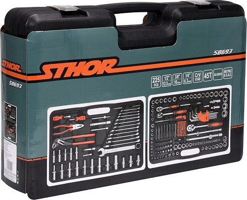 Универсальный набор инструментов Sthor 58693 (225 предметов)